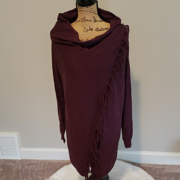 The Limited Purple Shrug with Long Sleeves and Relaxed Fit - Picture 1 of 5